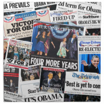 Obama 2012 Front Page Collage Napkins