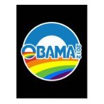 Obama 2012 Gay Pride Rainbow Post Card