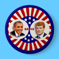 Obama 2012 Kennedy Coat Tail buttons