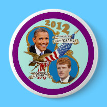 Obama 2012 Kennedy Coat Tail buttons