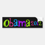 Obama 2012 Neon Colors Bumper Sticker bumper stickers