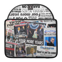 Obama 2012 Newspaper Collage MacBook Pro Sleeve