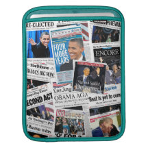 Obama 2012 Newspaper Front Pages iPad Sleeve