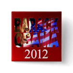 Obama 2012 Profile Cutout Campaign Button