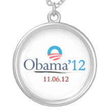 OBAMA 2012 Silver Necklace