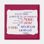 Obama 2012 Word Cloud Magnet