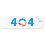 Obama 404 Clueless - File Not Found Bumper Sticker