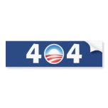 Obama 404 Clueless - File Not Found Bumper Sticker