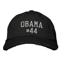 Obama #44 Black Cap embroidered hats by traci_designs Obama #44 Black Cap embroidered hats