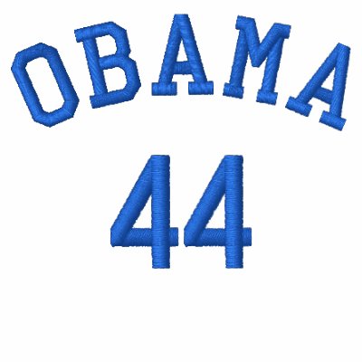 Obama 44 Blue Thread Embroidered Shirt by ObamaRama