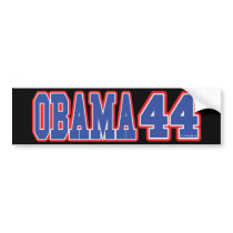 OBAMA 44 BUMPER STICKER