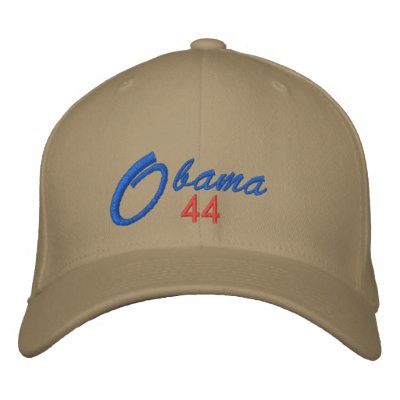 Obama 44 Cap Embroidered Baseball Caps by Stitchbaby