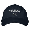 Obama 44 Embroidered Hat embroidered hats by democrattotheend Obama 44 Embroidered Hat embroidered hats