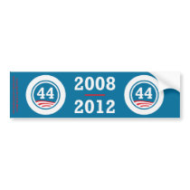 Obama - 44 Squared Bumper Sticker