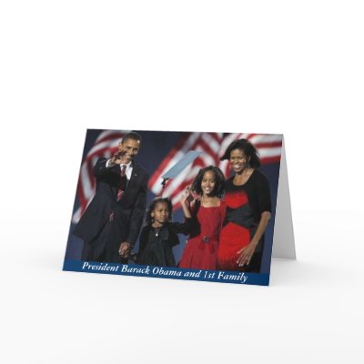 Obama 44th First Family Greeting Card by casedelkazazz