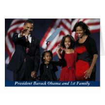 Obama 44th First Family Greeting Card