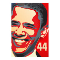 Obama - 44th President on a Red GIANT posters