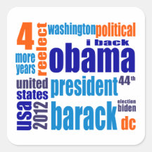 Obama 4 More Years Cloud Sticker