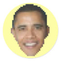 Obama (8-bit) stickers by zkislar Obama (8-bit) stickers