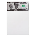 obama 9 Dollar Bill Stationery