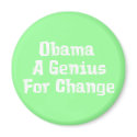 Obama A Genius For Change Gifts - Customized magnets