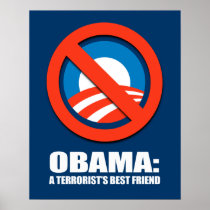 OBAMA - A TERRORIST'S BEST FRIEND POSTER