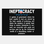 OBAMA Administration Ineptocracy Definition Sign