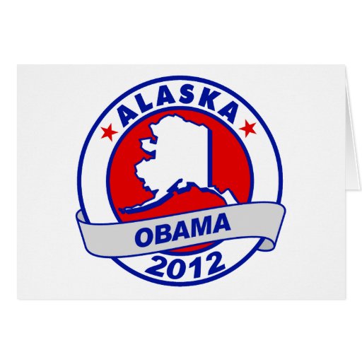Obama - alaska greeting card