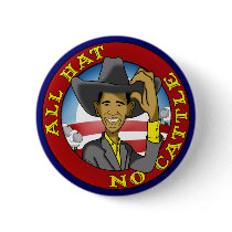 Obama All Hat No Cattle Pin