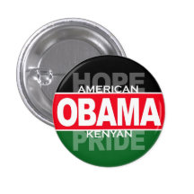 Obama -- American Hope, Kenyan Pride Pinback Button