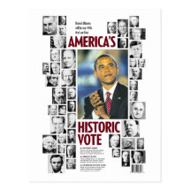 Obama: America's Historic Vote Postcard