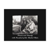 Obama and Family 44th President of the USA Post Card
