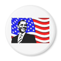 Obama And Flag Magnets