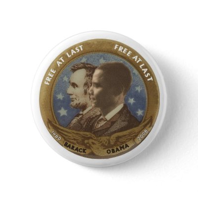 Obama and Lincoln Buttons by elfyboy