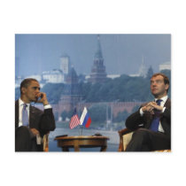 Obama and Medvedev postcards