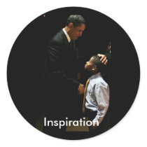 Obama and young boy stickers