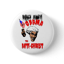 Obama Anti-Christ Button