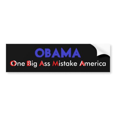 Obama anti-obama bumper sticker