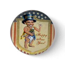 Obama Baby New Year Button