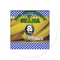 Obama bananas FRESH GUARANTEED stickers by TheUniversityofObama Obama bananas FRESH GUARANTEED stickers