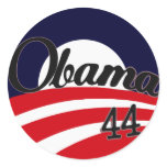 Obama Baseball Logo 44 Patriot Sticker