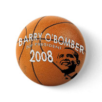 Obama Basketball Button by elfyboy Obama Basketball Button