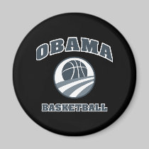 Obama Basketball Grey v1 magnets