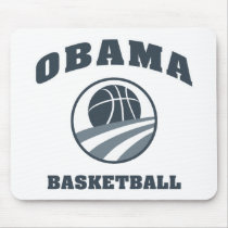 Obama Basketball Grey v1 mousepads