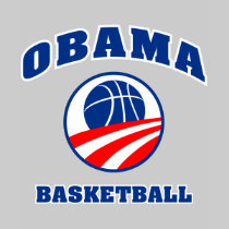 Obama basketball red white and blue shirt