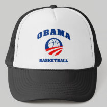 Obama Basketball red white and blue v2 hats