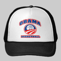 Obama Basketball red white blue v3 hats