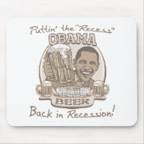 Obama Beer Anti Recession Gear mousepads by ObamaBeerSummit Obama Beer Anti Recession Gear mousepads