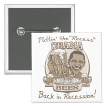 Obama Beer Anti Recession Gear Pin