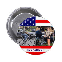 Obama Bicycle Palin Motorcyle Pinback Buttons